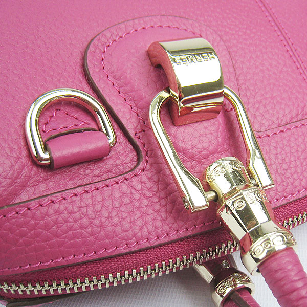 Replica Hermes New Arrival Double-duty leather handbag Peach 60669 - Click Image to Close